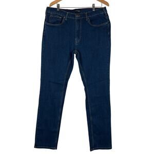JACHS New York Tribeca Jeans Mens 38x34 Straight Blue Denim Dark Comfort Stretch